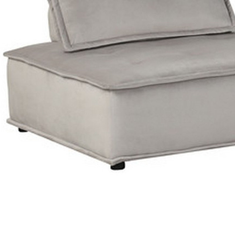 Méridienne Everly Quinn, Velours gris velours