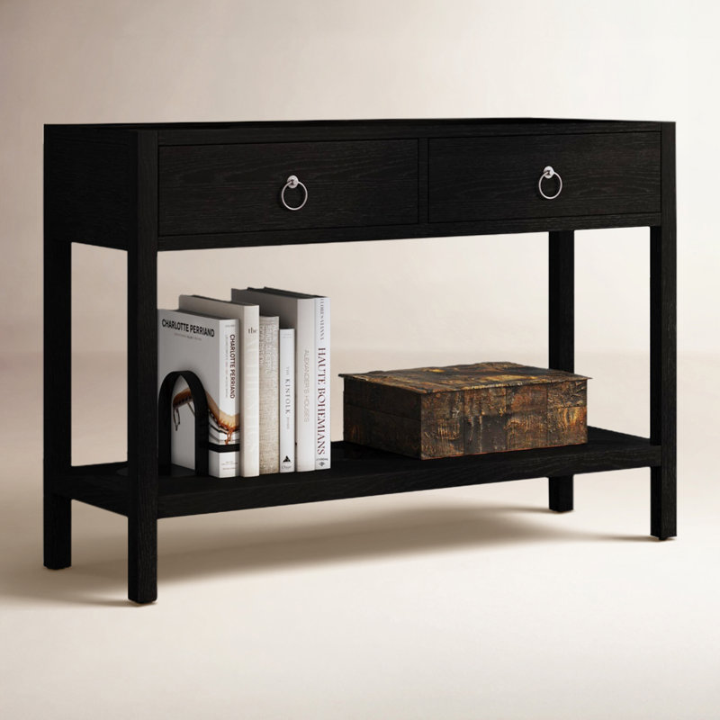Lark 44" Wood Console Table, Black