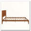 Lit plateforme en bambou de taille moyenne Mid-Century avec lattes de bois, sans sommier