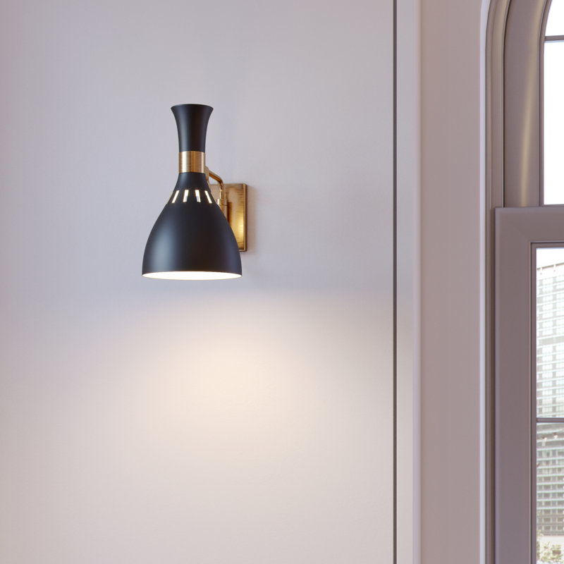 Ellen Degeneres Midnight Black Steel Swing Arm Sconce