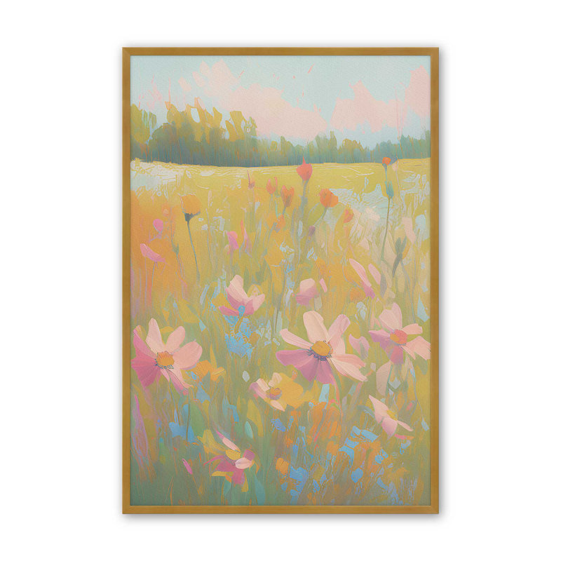 «Symphony of Pastel Meadows III», reproduction, Or poli, H 15,25 po x l 12,25 po
