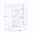 Bathroom standing storage cabinet with 3 drawers and 1 door