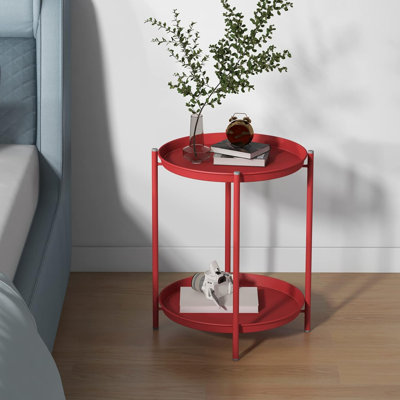 Olilawn Top End Table,outdoor side table, double-layer design, various colors available