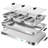 MegaChef 3-in-1 Buffet Server and Warming Tray with Triple 3.7 Quart Trays and 8.5 Quart Baking Pan