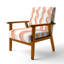 Chaise d'appoint moderne - Fauteuil orange et blanc Terra Lines-1479931824