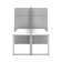 Easy Office Rectangle 2 Person Cubicle with Cable Management