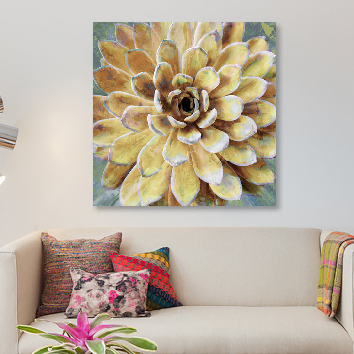 «Succulent II», impression sur toile, H 26 po x l 26 po x P 1,5 po, Pas de tapis, Toile tendue