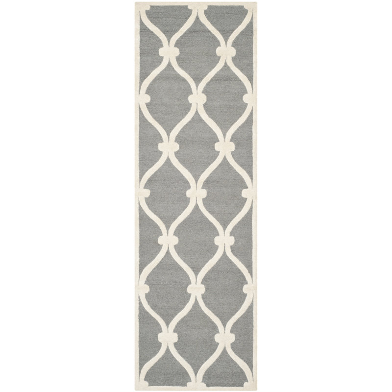 Cannen Hand Tufted Wool Geometric Rug, Runner 2'6" x 10'