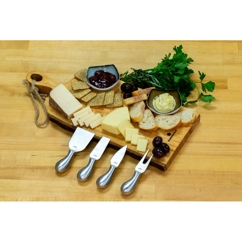 4 Piece Stainless Steel Cheese Serving Set