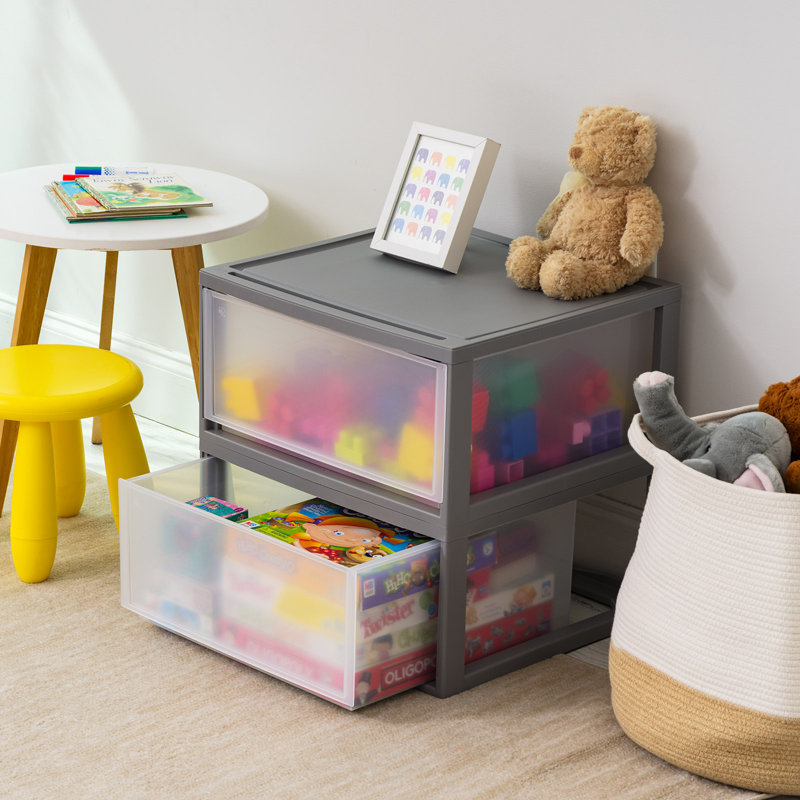 Bac et bac de rangement en plastique IRIS, 47