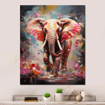 Rose éléphant estampé - musique, impressions murales en métal