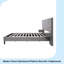 Lit plateforme avec tête de lit, lit plateforme tapissier moderne en velours avec 2 tables de chevet-1770430116