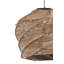 Lustre scandinave élégant de couleur chameau unie de 25,6 po x 25,6 po x 10,2 po | Structure en bois avec imitation bonnet de bambou | Certifié CE, douille E27, 40 W maximum | Parfait pour les salons et les salles à manger modernes