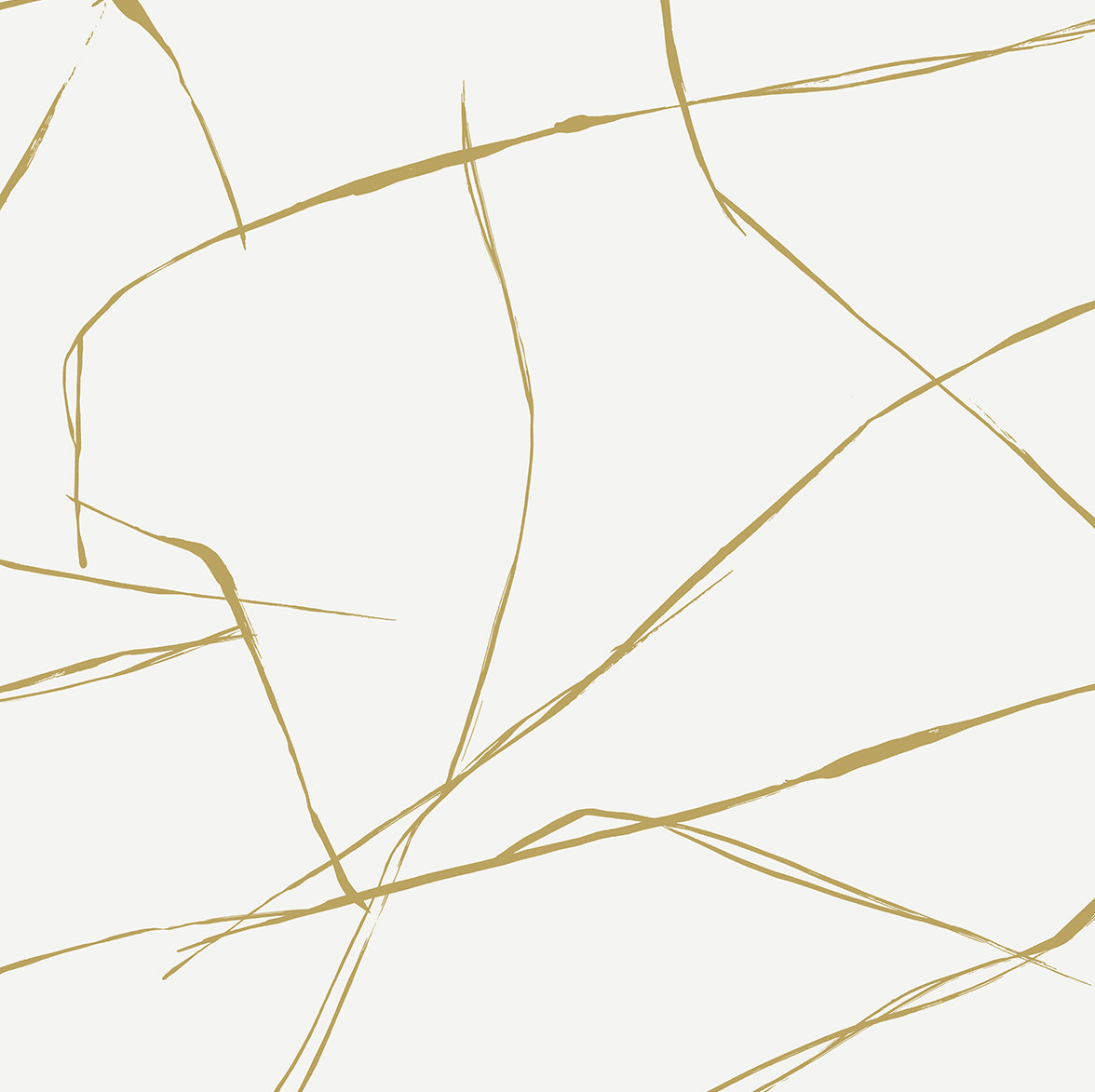 Niseko Modern Abstract Wallpaper, Metallic Goldenrod
