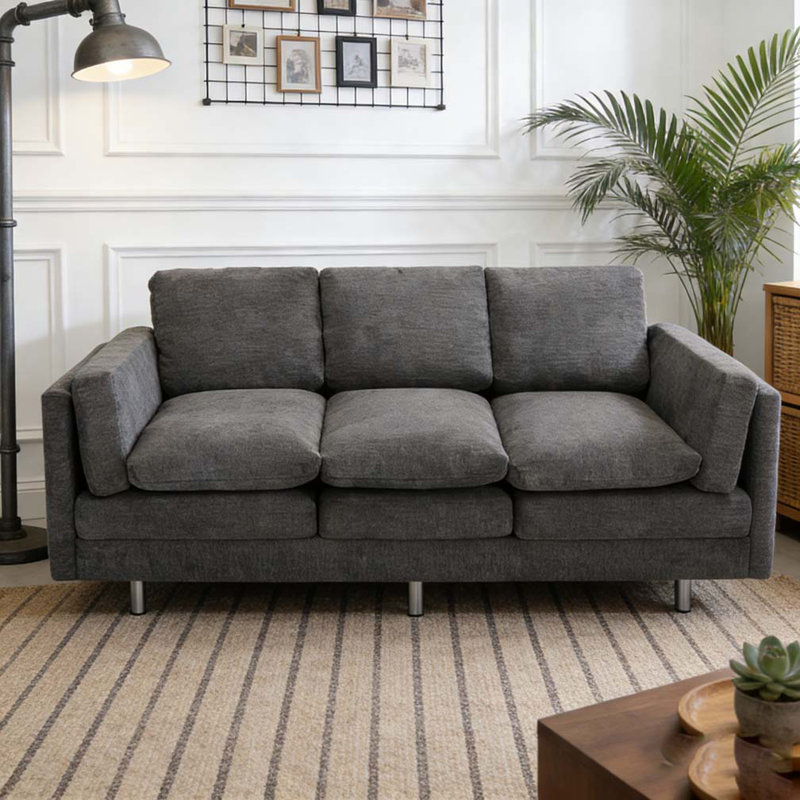 79.5" Sofa Couch Upholstered Sofa, Grey
