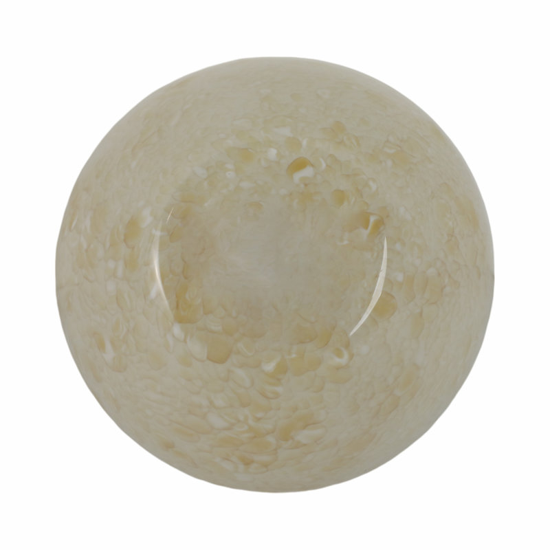 Handmade Glass Decorative Bowl, Ivory