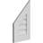 Half Peaked Left Surface Mount Signature Urethane Non-Functional Gable Vent 12/12 Pitch Primed Tan-101727336