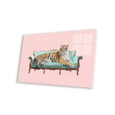 Impression de tigre paresseux sur verre acrylique