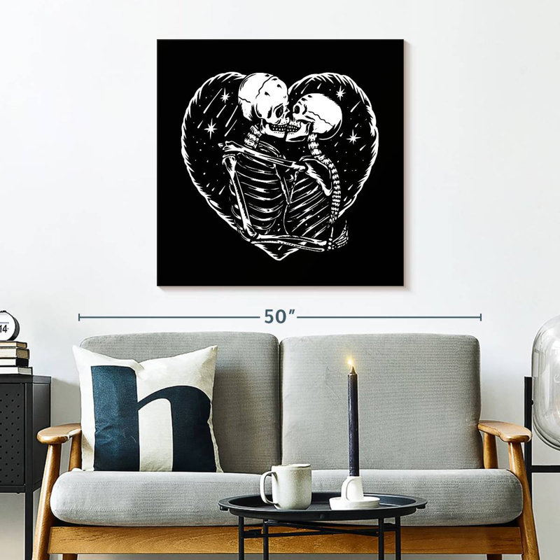 Hitzel Skeleton Romance, 30" H x 30" W