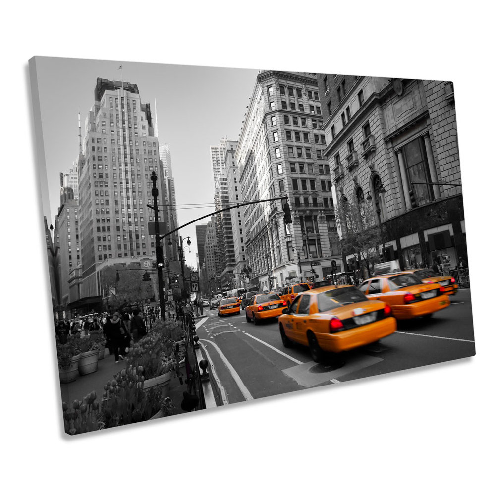 New York City Taxi Cabs - Wrapped Canvas Print