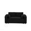 Canapé-lit noir avec causeuse avec accoudoirs de rangement, port USB-1548160318
