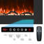 Rebrilliant Black Electric Fireplace with 5120 BTU-137482234