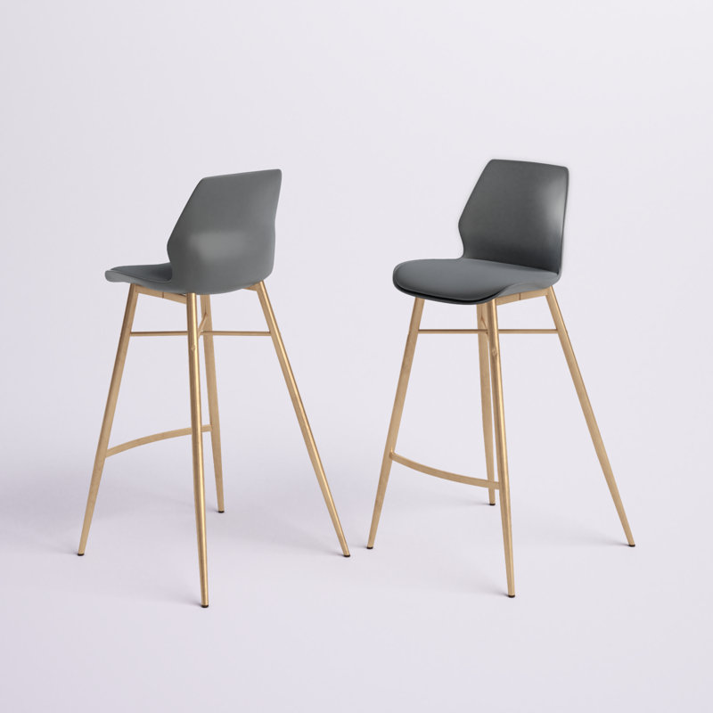 Downing 28.76" Bar Stool, Dark Gray