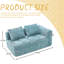2 canapés-lit en chenille avec tissu froissé-735710240