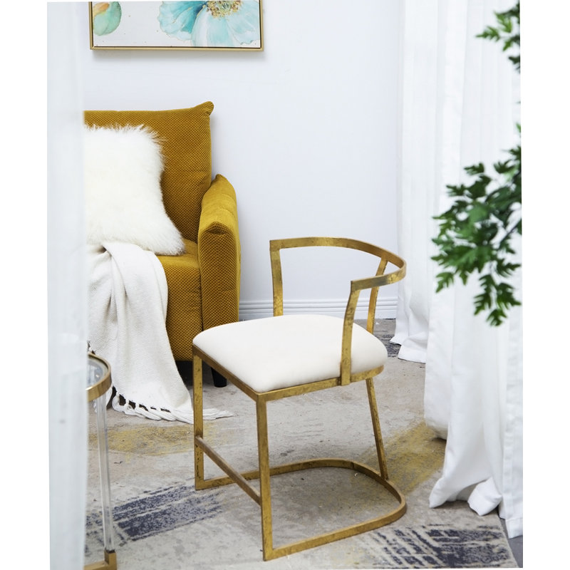 Fauteuil Cavendish 18,5 x 19,5 x 27 po, or vieilli