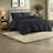 Elegant Black Bedding Sets, Polyester Jacquard, Cozy Home Style
