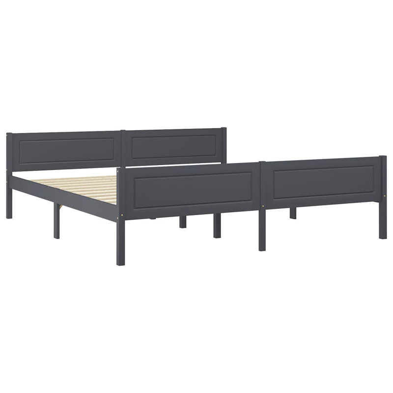 Galilhai Solid Wood Bed, 180 x 200 cm, grey