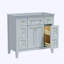Modern Freestanding Single Bathroom Vanity without Sink, with 6 Drawers & 2 Cabinets