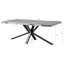 Freeform Acacia Solid Wood Top Metal Base Dining Table-102904368