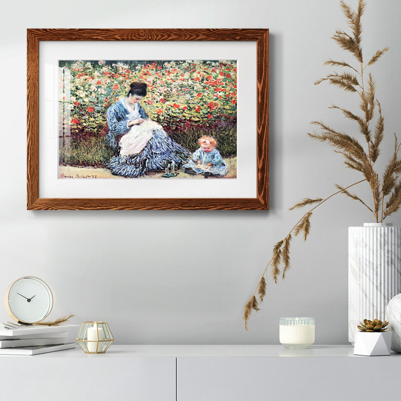 Madame Monet et son enfant par Monet, Érable, H 26 po x l 38 po x P 1,5 po