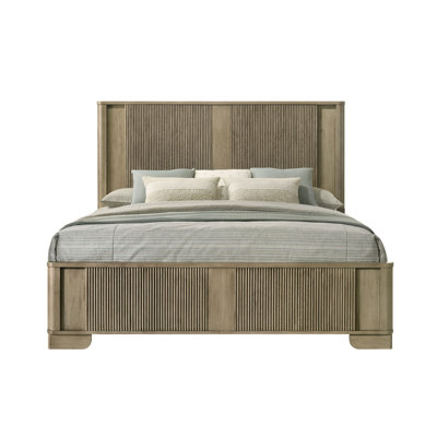 Lakkari Antique Oak Eastern King Bed w/LED