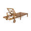 Chaise longue inclinable en bois d'acacia Bevelyn