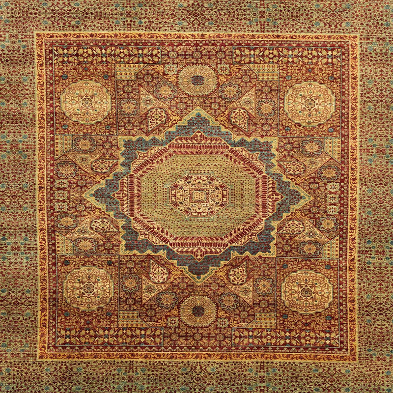 Abstract Indoor Rug, Square 4'