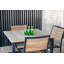 SoHo 36" Square Teak Aluminum Outdoor Dining Table-1280338553