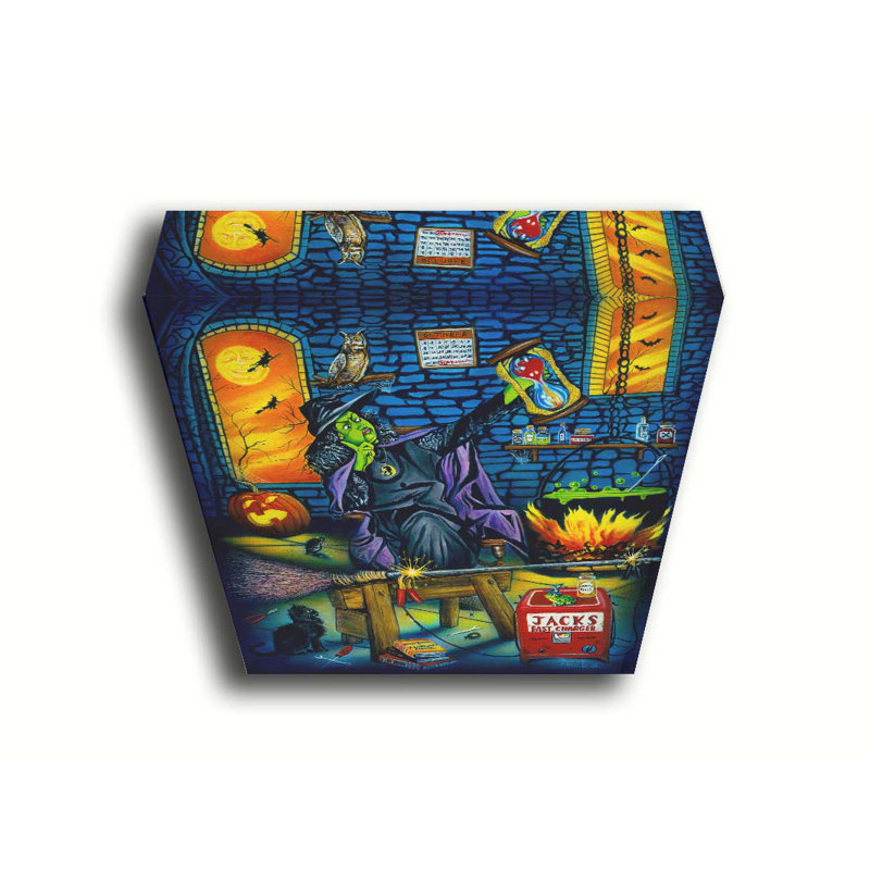«Halloween à moitié chargé» par Robert Andrea, Toile tendue, H 12 po x l 16 po
