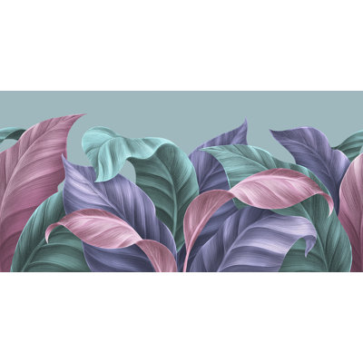 Big Leaves Floral Wallpaper