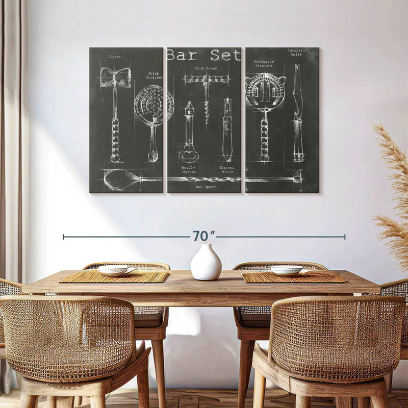 Bar Set, 36" H x 57" W