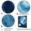 «Blue Swirl Wave Spiral VII - Abstract Spirals», reproduction sur toile_106189-95909591-95909600