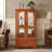 Lighted 2-Door Glass Curio Display Cabinet With Adjustable Shelves, Built-In Drawer, And Included Light Bulb-746388954