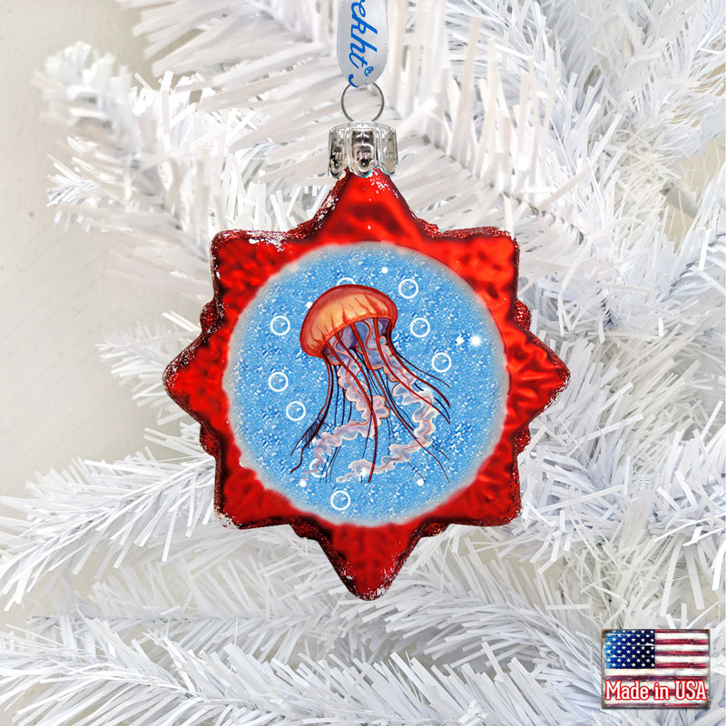 3'' Handmade Glass Holiday Shaped Ornament