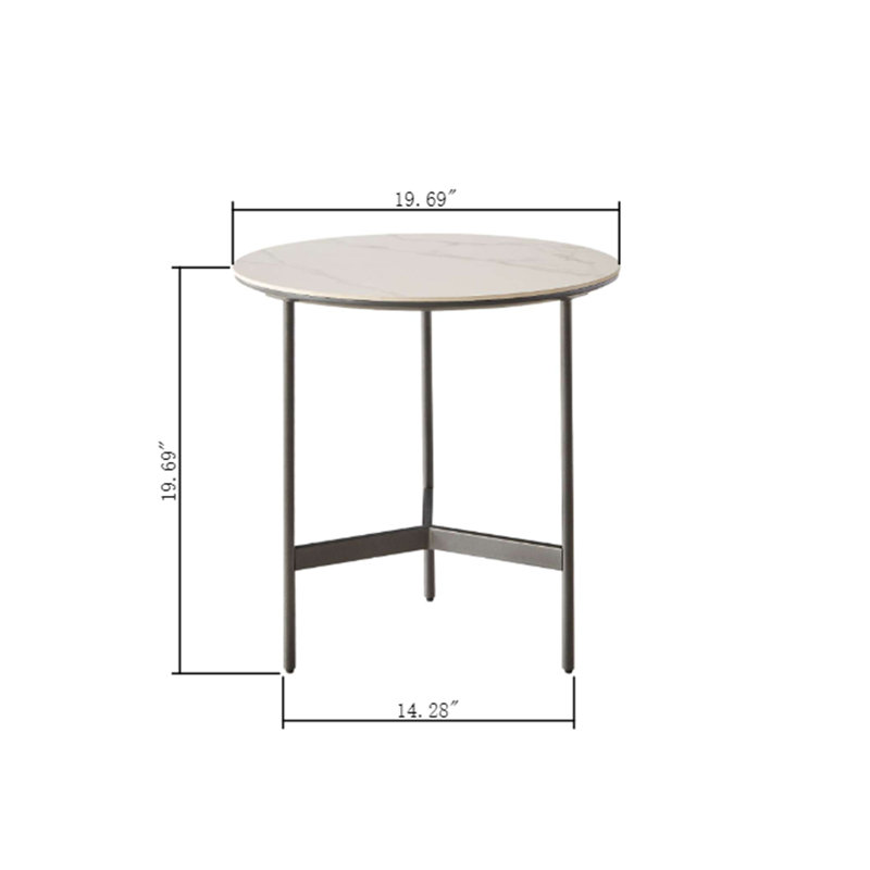 End/Side Tables - Small Round Accent Table, Metal Narrow Night Stands With Sharp, Ideal For Any Room-Side Tables