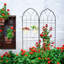 Barrière de jardin, paquet de 2 treillis de jardin en métal antirouille pour plantes grimpantes