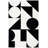 Geometric Handmade Tufted Wool Ivory/Black Area Rug-1446112978