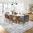 Washable Rugs Area Rugs for Living Room, Vintage Blue Floral Bedroom Rugs Indoor Accent Large Carpet Table Soft Non Slip Retro Floor Cover-2030470293