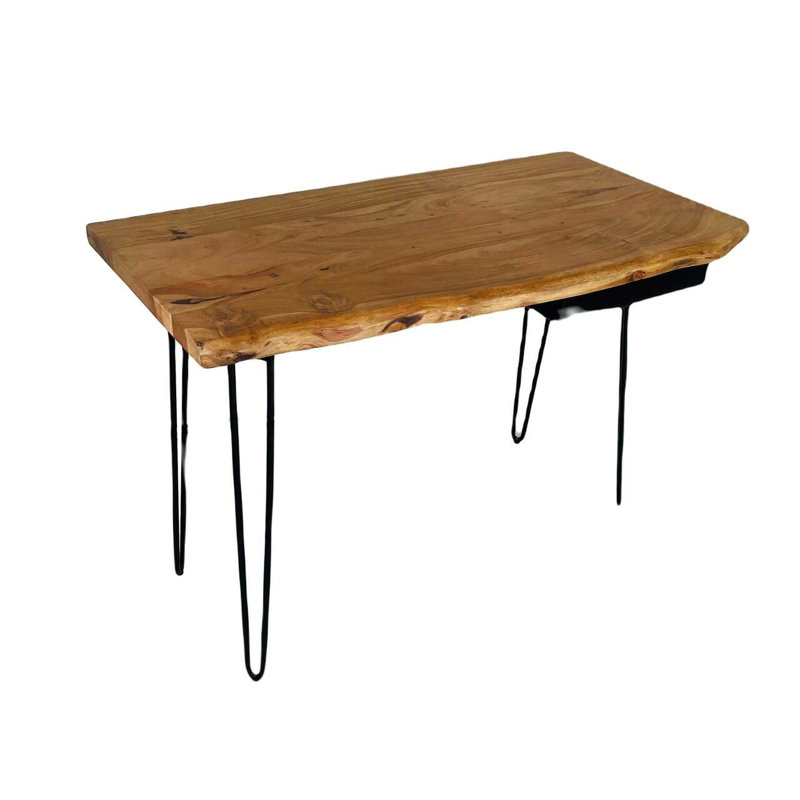 Bureau d'écriture en bois et acier