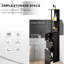 Rangement de salle de bain de 54 po de hauteur, tour à linge autoportante avec 2 tablettes et tiroirs, armoire de plancher étroite et peu encombrante, rangement brun de 54 po,